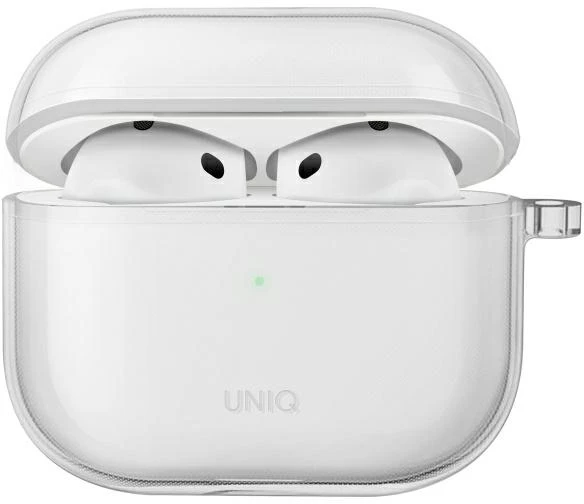 UNIQ dėklas Glase AirPods 4 glossy clear