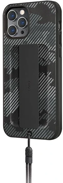 UNIQ Heldro Dėklas Apple iPhone 12/12 Pro 6,1″ charcoal camo Antimicrobial