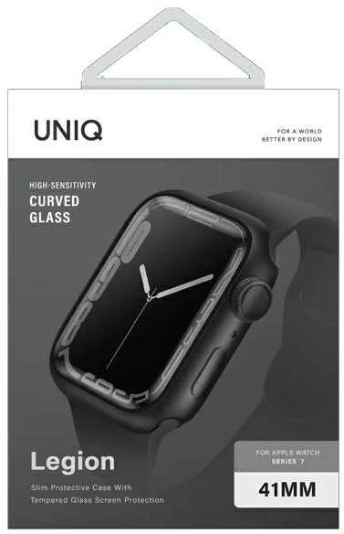 UNIQ Legion Dėklas Apple Watch Series 7/8/SE 2 41mm juodos spalvos