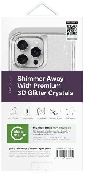UNIQ LifePro Xtreme Apple iPhone 16 Pro Max 6.9″ Magclick Charging Dėklas skaidrus/Tinsel Lucent