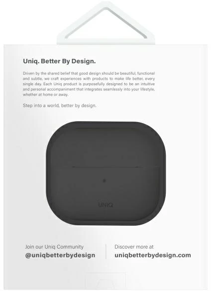 UNIQ Dėklas Lino AirPods 4 Silicone pelenų pilkumo spalvos