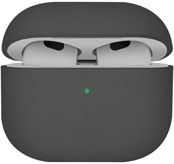 UNIQ Dėklas Lino AirPods 4 Silicone pelenų pilkumo spalvos