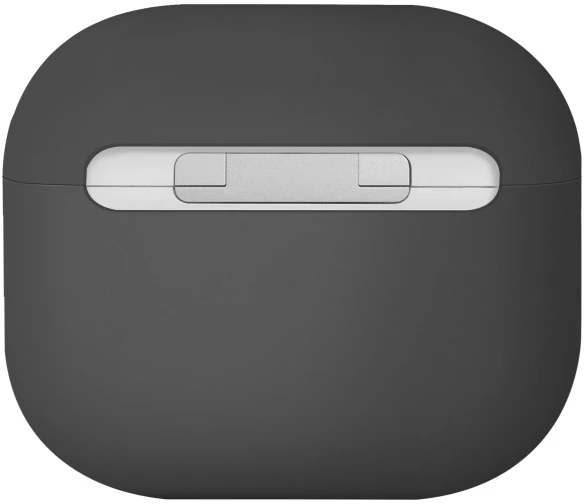 UNIQ Dėklas Lino AirPods 4 silikoninis, pelenų pilkos spalvos