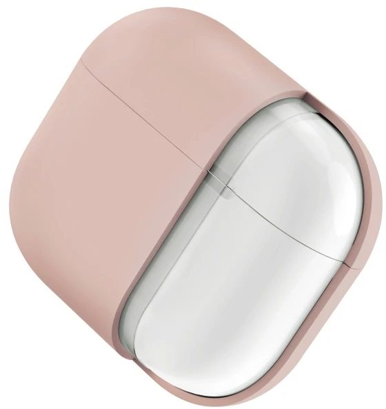 UNIQ dėklas Lino AirPods 4 Silicone rožinės spalvos blush