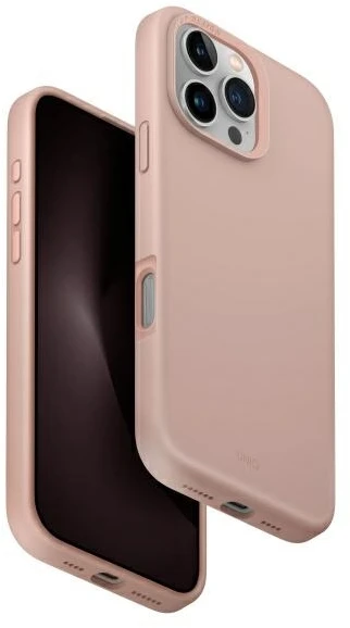 UNIQ Lino Hue Apple iPhone 16 Pro Max 6.9″ Magclick Charging dėklas rožinės spalvos blush rožinės spalvos