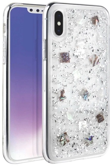 UNIQ Lumence skaidrus Dėklas Apple iPhone Xs Max perivvinkle sidabrinis