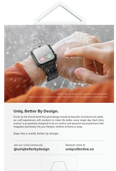 UNIQ Nautic Dėklas Apple Watch Series 7/8 41mm dove clear