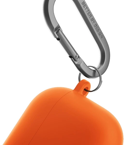 UNIQ dėklas Nexo AirPods 4 + Ear Hooks Silicone volt oranžinės spalvos