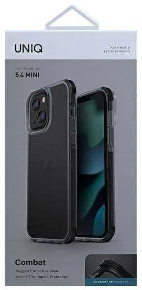 UNIQ Combat Dėklas Apple iPhone 13 mini 5,4″ carbon juodos spalvos