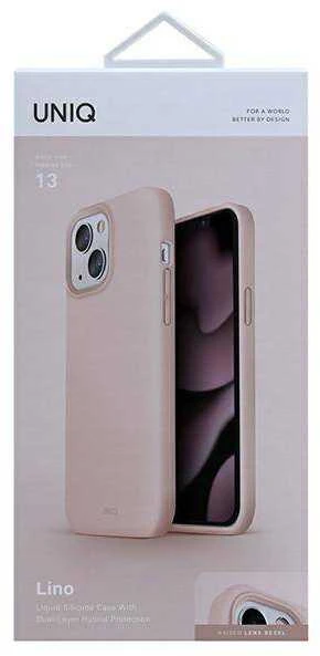UNIQ Lino Dėklas Apple iPhone 13 / 14 / 15 6,1″ blush rožinės spalvos