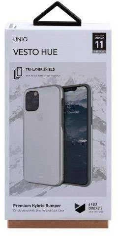 UNIQ dėklas Vesto Hue Apple iPhone 11 Pro Max sidabro spalvos