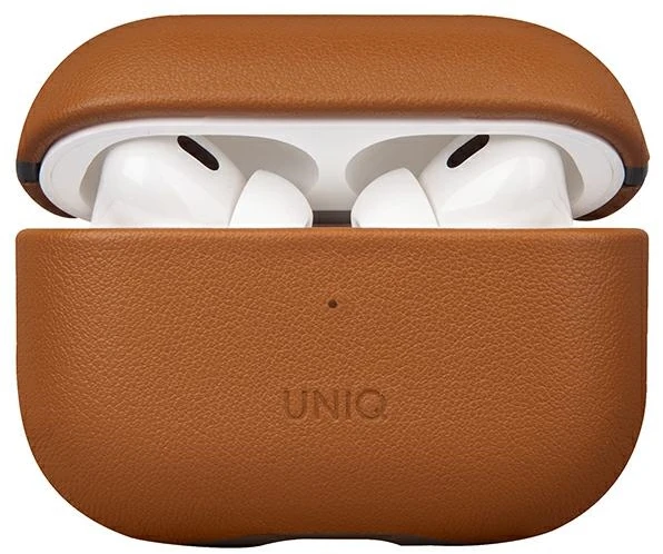 UNIQ Terra dėklas AirPods Pro 2 gen. Genuine Leather toffee ruda