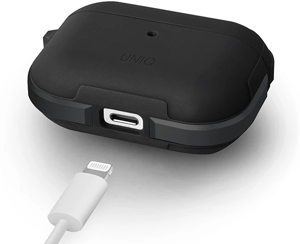 UNIQ Valencia dėklas AirPods Pro midnight juodas Antimicrobial