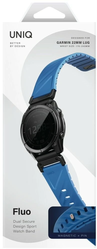 UNIQ Fluo x Smart-Fit apyrankė for Garmin 22mm Mėlyna