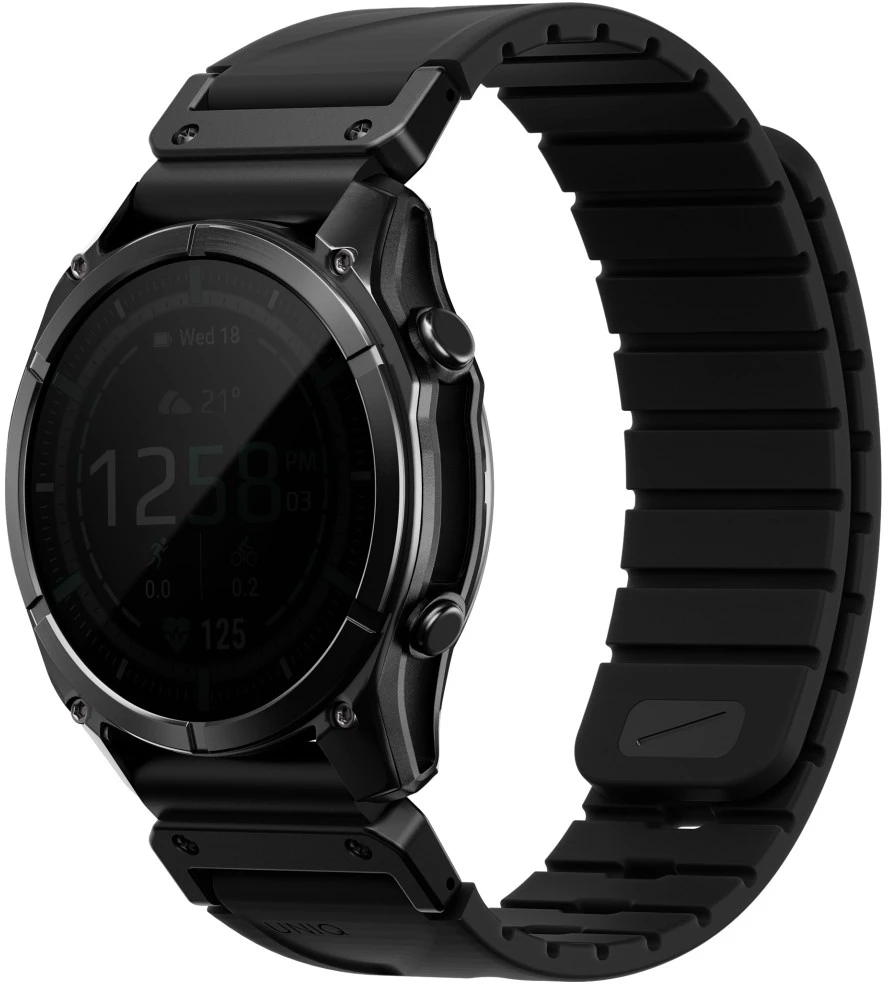 UNIQ Fluo x Smart-Fit apyrankė for Garmin 22mm juodos spalvos