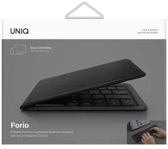 UNIQ Forio Foldable Bluetooth Klaviatūra midnight juodos spalvos