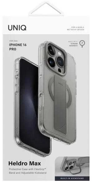 UNIQ Heldro Max Apple iPhone 16 Pro 6.3″ Magclick Charging dėklas skaidrus clear lucent