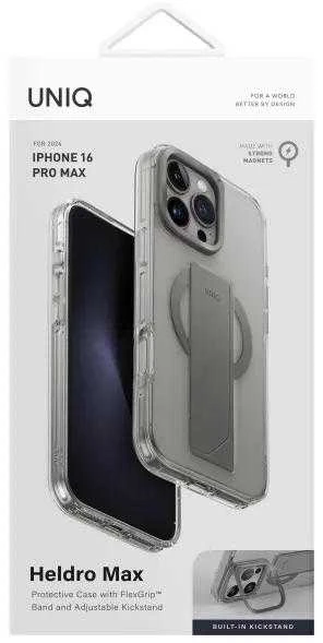 Dėklas UNIQ Heldro Max Apple iPhone 16 Pro Max 6.9" Magclick įkrovimas, skaidrus, Lucent