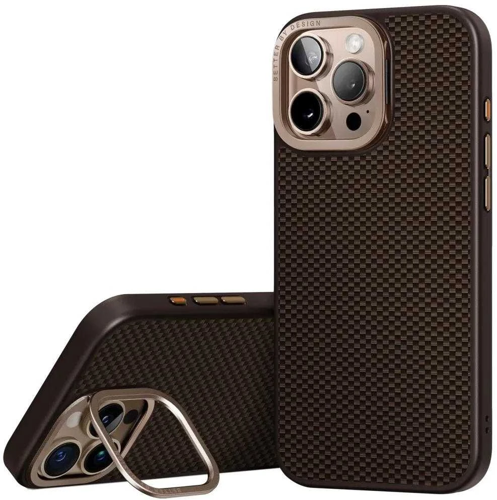 Uniq Keva Max Magclick įkrovimo kameros stovo dėklas, skirtas iPhone 16 Pro Max - rudas
