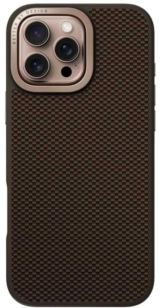 Uniq Keva Max Magclick įkrovimo kameros stovo dėklas, skirtas iPhone 16 Pro Max - rudas