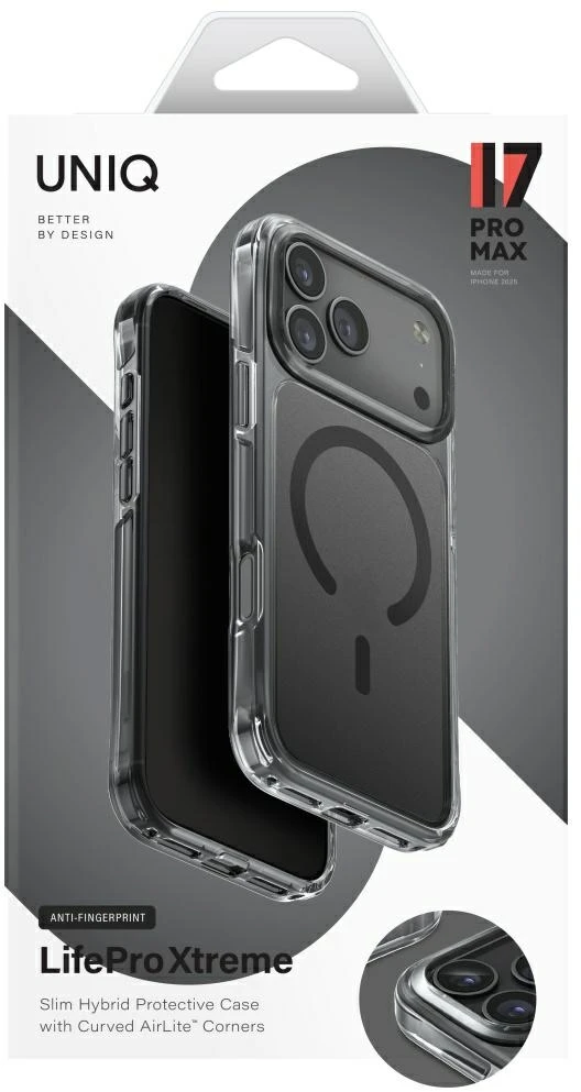 UNIQ LifePro Xtreme Dėklas Apple iPhone 17 Pro Max Magclick Charging juodos spalvos