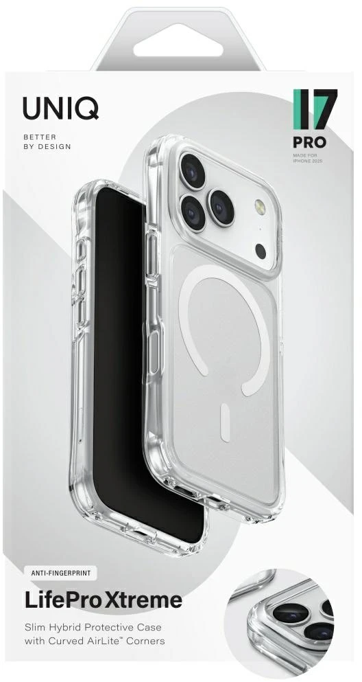 UNIQ LifePro Xtreme dėklas skirtas Apple iPhone 17 Pro Magclick Charging Transparent