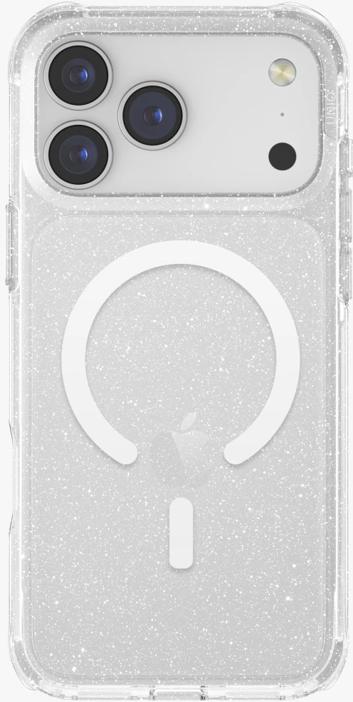 UNIQ LifePro Xtreme Dėklas Apple iPhone 17 Pro Max Magclick Charging skaidrus/Glitter