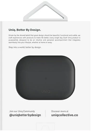 UNIQ Lino Dėklas AirPods Pro 2 gen Silicone ash pilkos spalvos