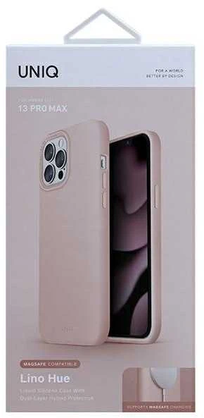 UNIQ Lino Hue Dėklas Apple iPhone 13 Pro Max 6,7" blush rožinės spalvos MagSafe