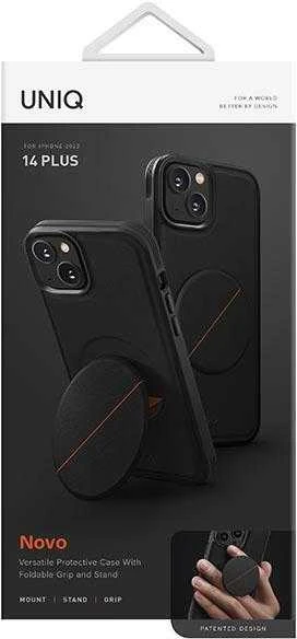 UNIQ Novo Dėklas Apple iPhone 14 Plus / 15 Plus 6,7″ midnight juodos spalvos