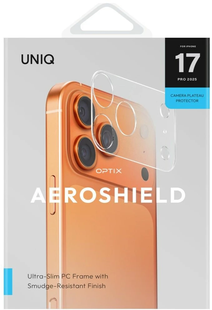 „Uniq Optix Aeroshield“ kameros modulio apsauga, skirta „iPhone 17 Pro“