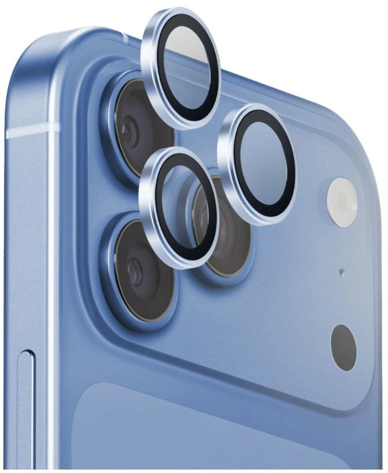 UNIQ Optix AluGuard (DX2) fotoaparato objektyvo apsauga, skirta iPhone 18 Pro / iPhone 18 Pro Max, mėlyna