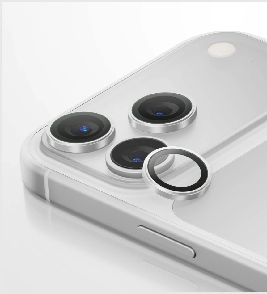 UNIQ Optix AluGuard (DX2) fotoaparato objektyvo apsauga, skirta iPhone 18 Pro / iPhone 18 Pro Max, sidabrinė
