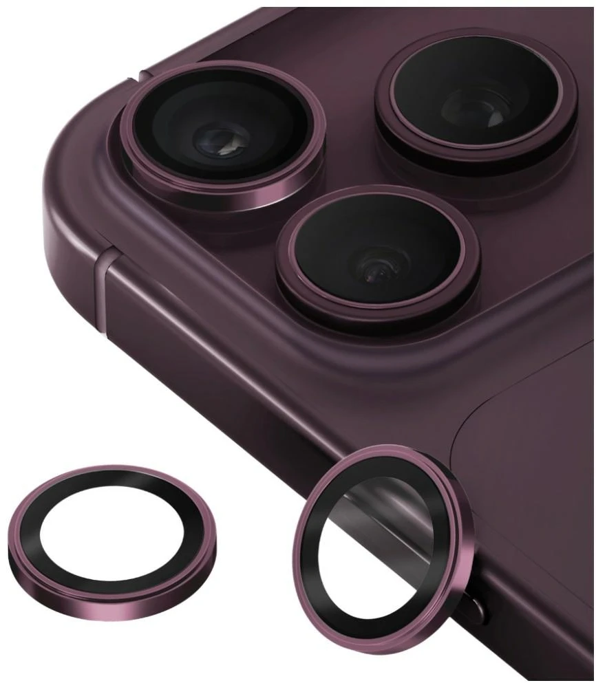 UNIQ Optix Prime fotoaparato objektyvo apsauga, skirta iPhone 18 Pro / iPhone 18 Pro Max, bordo spalvos