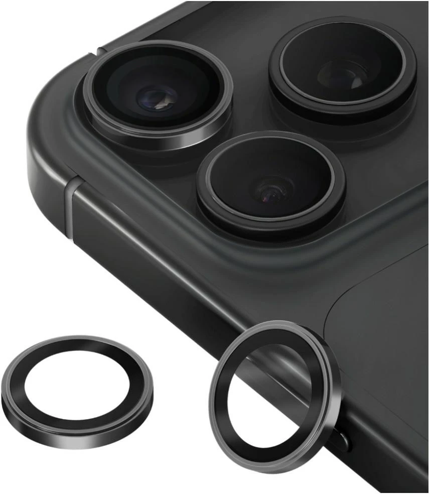 UNIQ Optix Prime fotoaparato objektyvo apsauga, skirta iPhone 18 Pro / iPhone 18 Pro Max, grafito spalvos