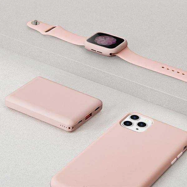 UNIQ Powerbank Fuele mini 8000mAh USB-C 18W PD Fast charge rožinės spalvos