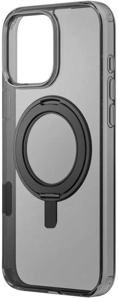 Uniq Swivix 360 besisukantis stovo dėklas, skirtas iPhone 16 Pro Max - Juodas