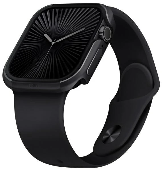 Dėklas UNIQ Valencia case Watch Series 46mm midnight juodos spalvos