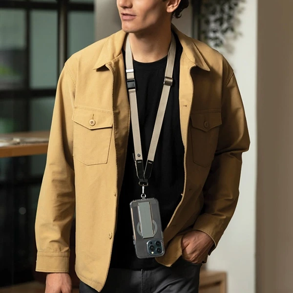 UNIQ Vista universal phone lanyard 2in1 žalios spalvos/dark khaki