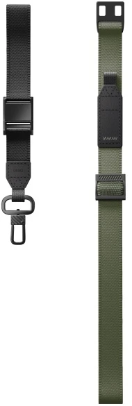 UNIQ Vista Universal phone lanyard 2in1 forest juodos spalvos