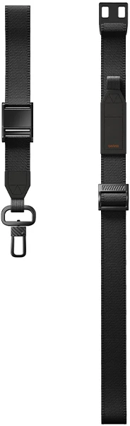 UNIQ Vista universal phone lanyard 2in1 juodos spalvos