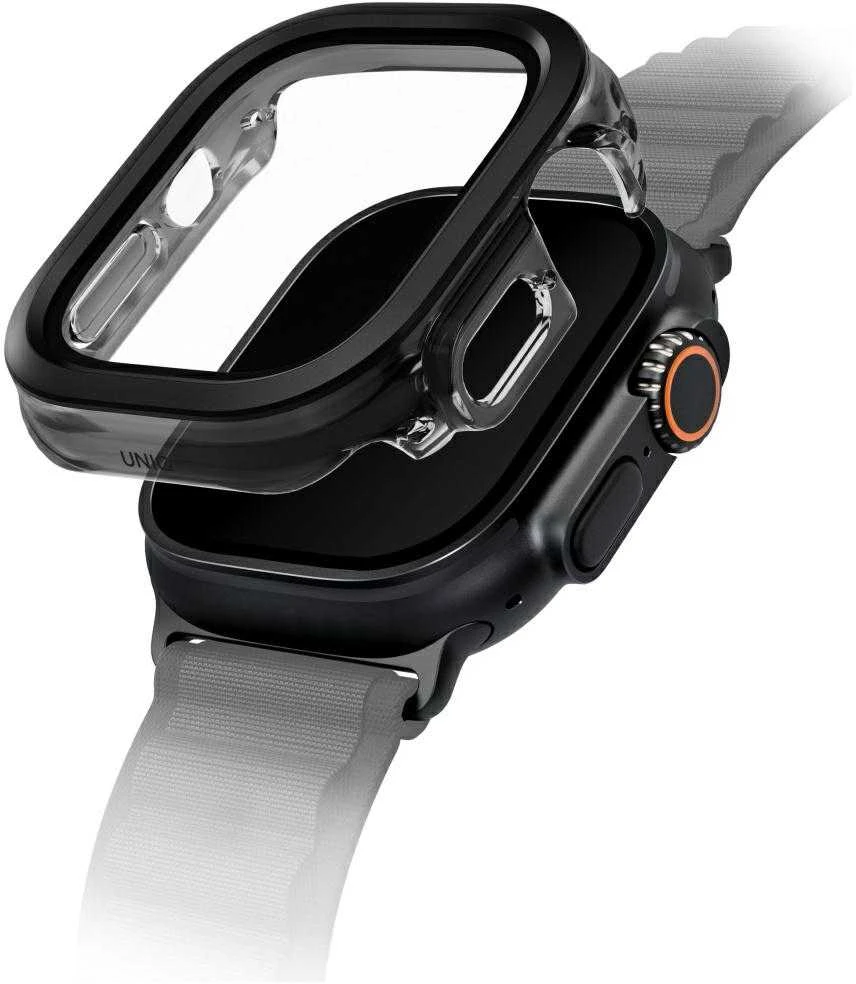 Dėklas UNIQ Voute for Apple Watch Ultra 49mm tempered glass juodas