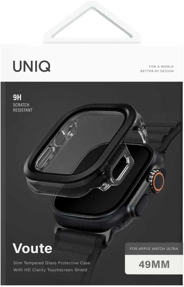 Dėklas UNIQ Voute for Apple Watch Ultra 49mm tempered glass juodas