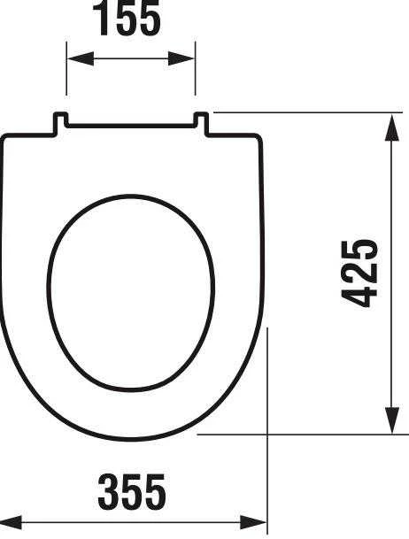 Unitazo dangtis Jika Lyra Plus 93381.5, 36,5 x 40,5 cm