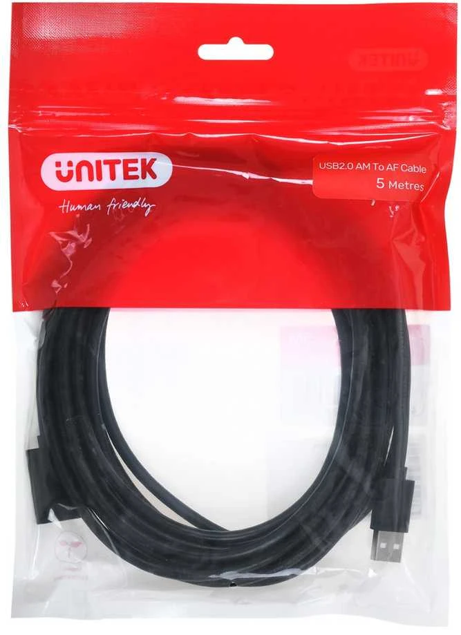 UNITEK Y-C418GBK Unitek USB plėtinio keitiklis USB2.0 AM-AF, 5m Y-C418GBK