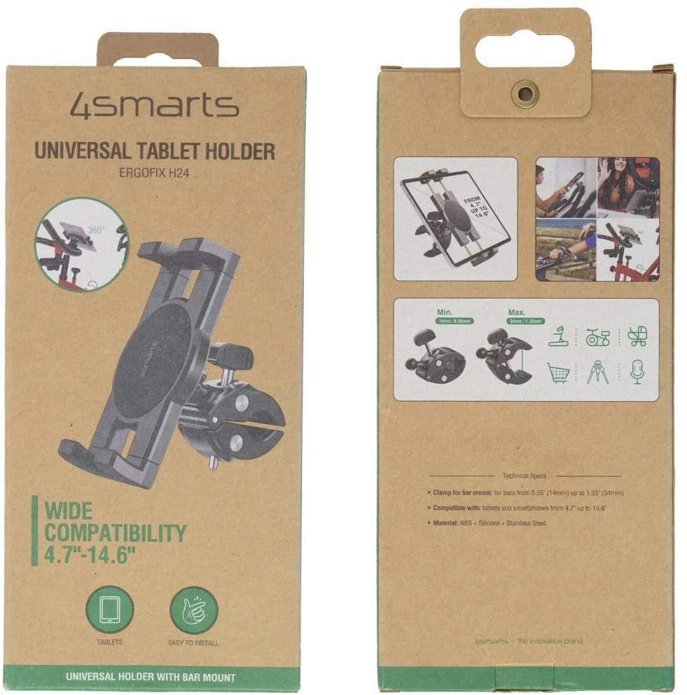 Universal Planšetė Holder 4smarts ErgoFix H24 juodas