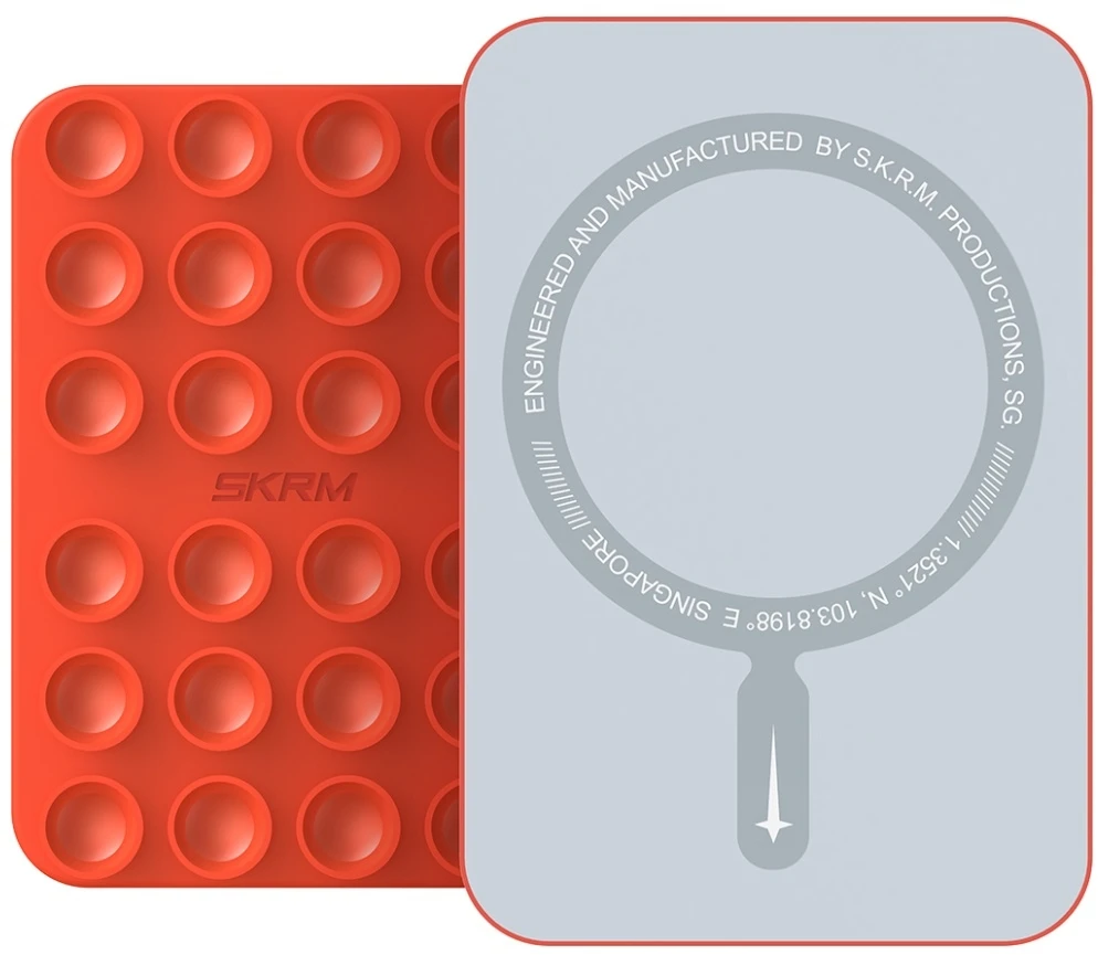 Universalus siurbtukas Skinarma Stax MagSafe telefonui, oranžinis