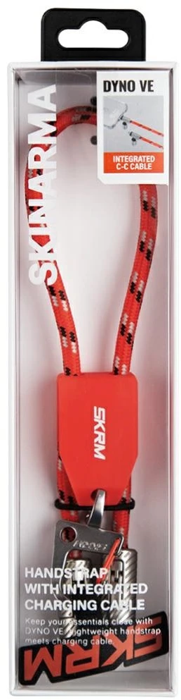 Universalus riešo dirželis 2 viename laidas „Skinarma Dyno Ve USB-C/USB-C“, raudonas