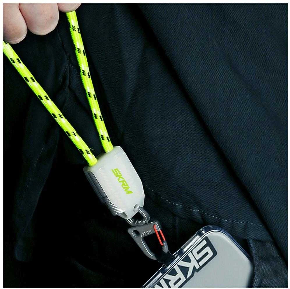 Universal wrist lanyard 2-in-1 kabelis Skinarma Dyno Ve USB-C/USB-C juodos spalvos