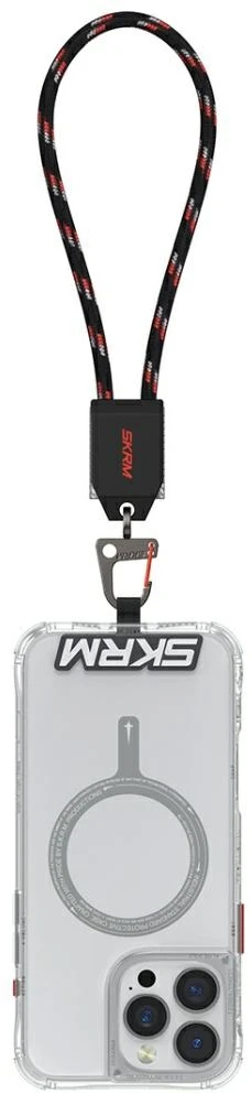 Universal wrist lanyard 2-in-1 kabelis Skinarma Dyno Ve USB-C/USB-C juodos spalvos